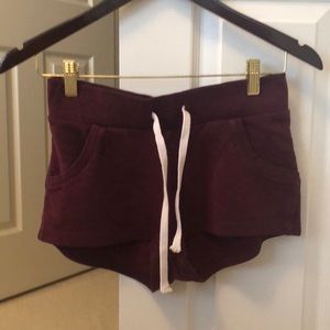 Burgundy shorts